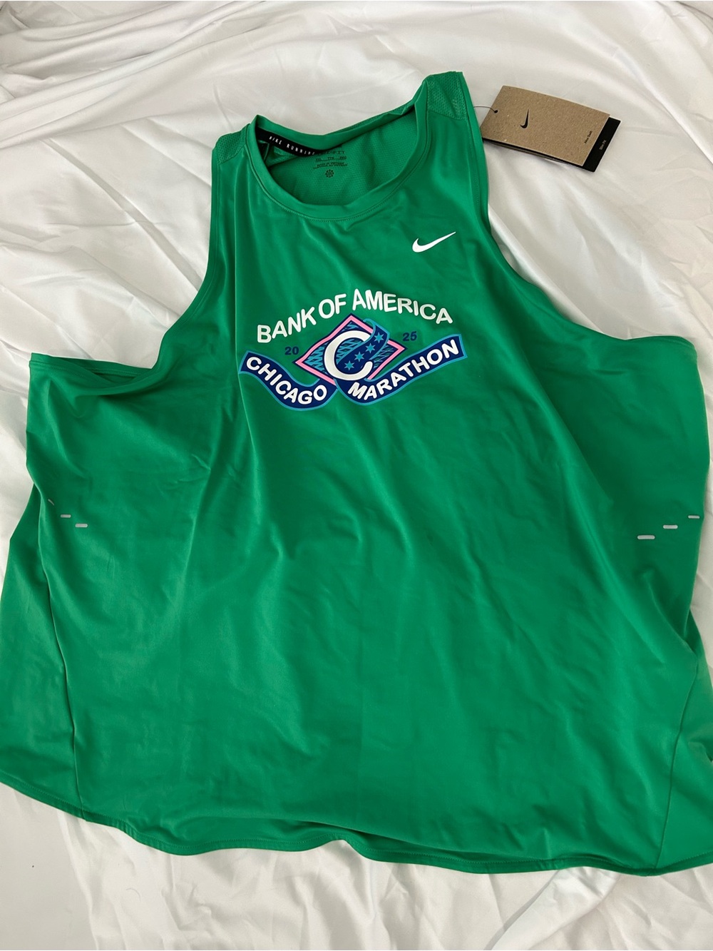 Nike Green Chicago Marathon Running Tank